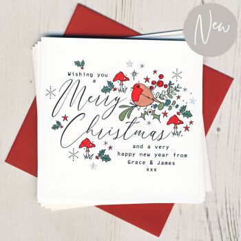Personalised Christmas Robin Cards