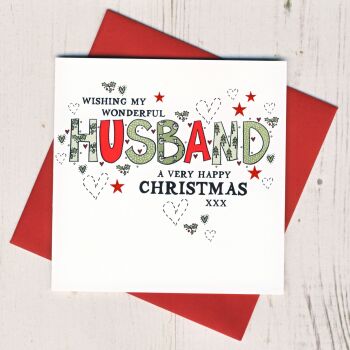 Wonderful Husband Christmas Card