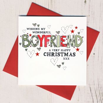 Wonderful Boyfriend Christmas Card