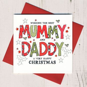 Wonderful Mummy & Daddy Christmas Card