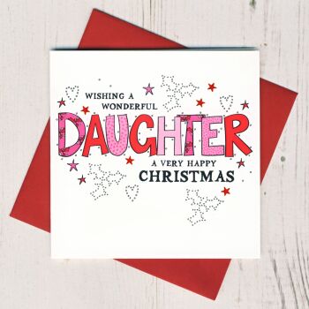 Wonderful Daughter Christmas Card
