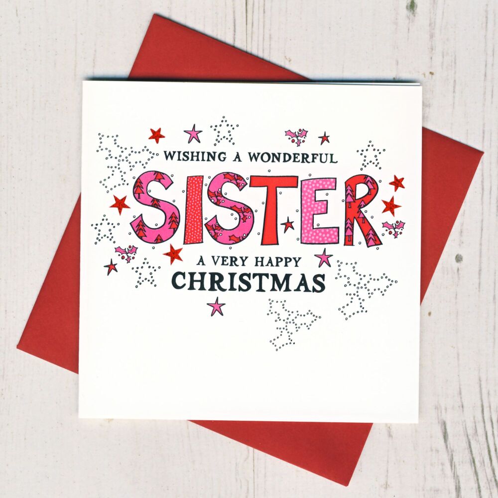 <!-- 004-->Wonderful Sister Christmas Card