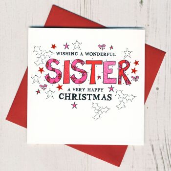 Wonderful Sister Christmas Card