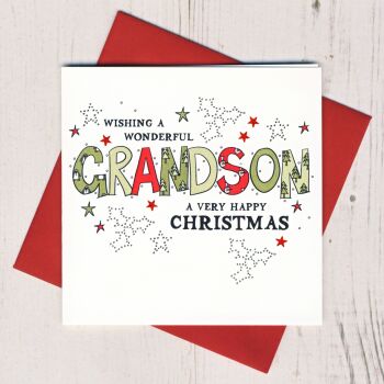 Wonderful Grandson Christmas Card