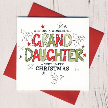 Wonderful Granddaughter Christmas Card