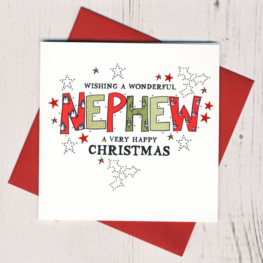 Wonderful Nephew Christmas Card