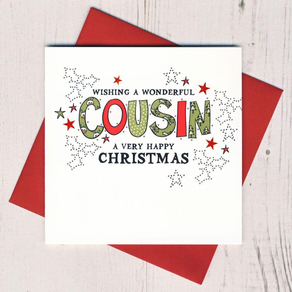 <!-- 006-->Wonderful Cousin Christmas Card