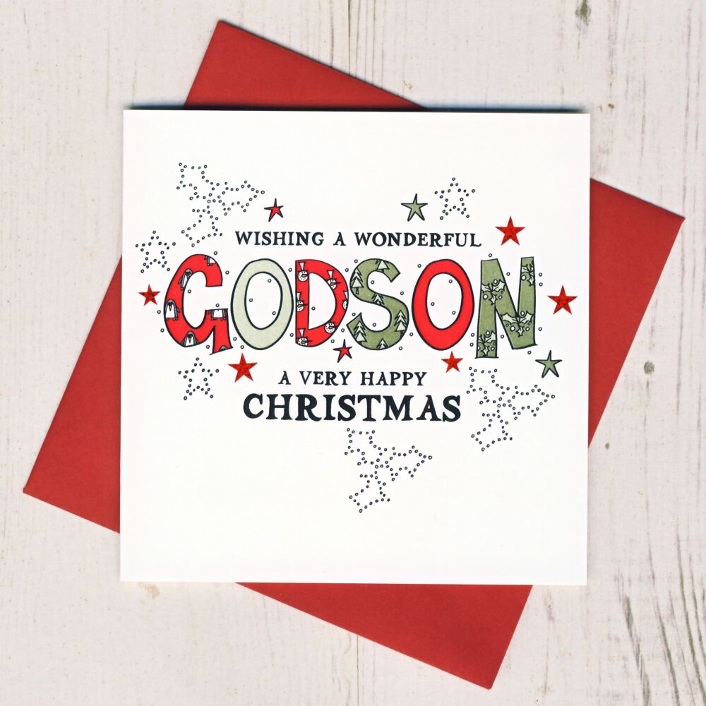 <!-- 006-->Wonderful Godson Christmas Card