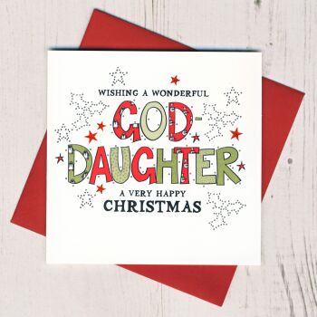 Wonderful Goddaughter Christmas Card