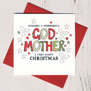 Wonderful Godmother Christmas Card