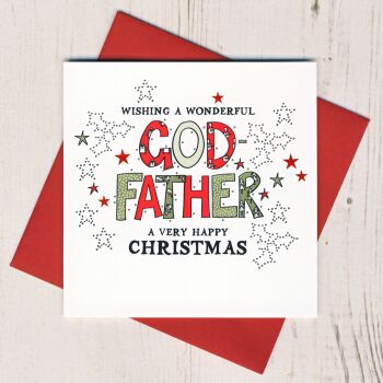 Wonderful Godfather Christmas Card