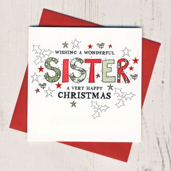 Wonderful Sister Christmas Card