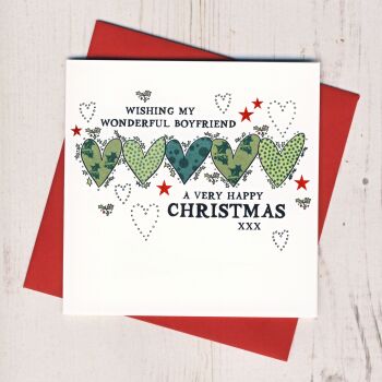 Wonderful Boyfriend Christmas Card