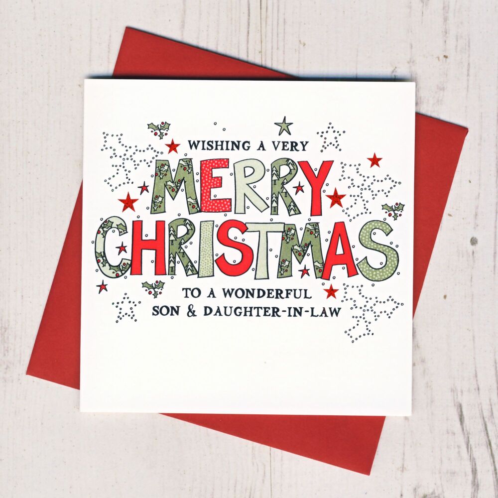 <!-- 036-->Wonderful Son & Daughter In Law or Partner Christmas Card