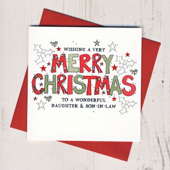 Wonderful Daughter & Son In Law or Partner Christmas Card