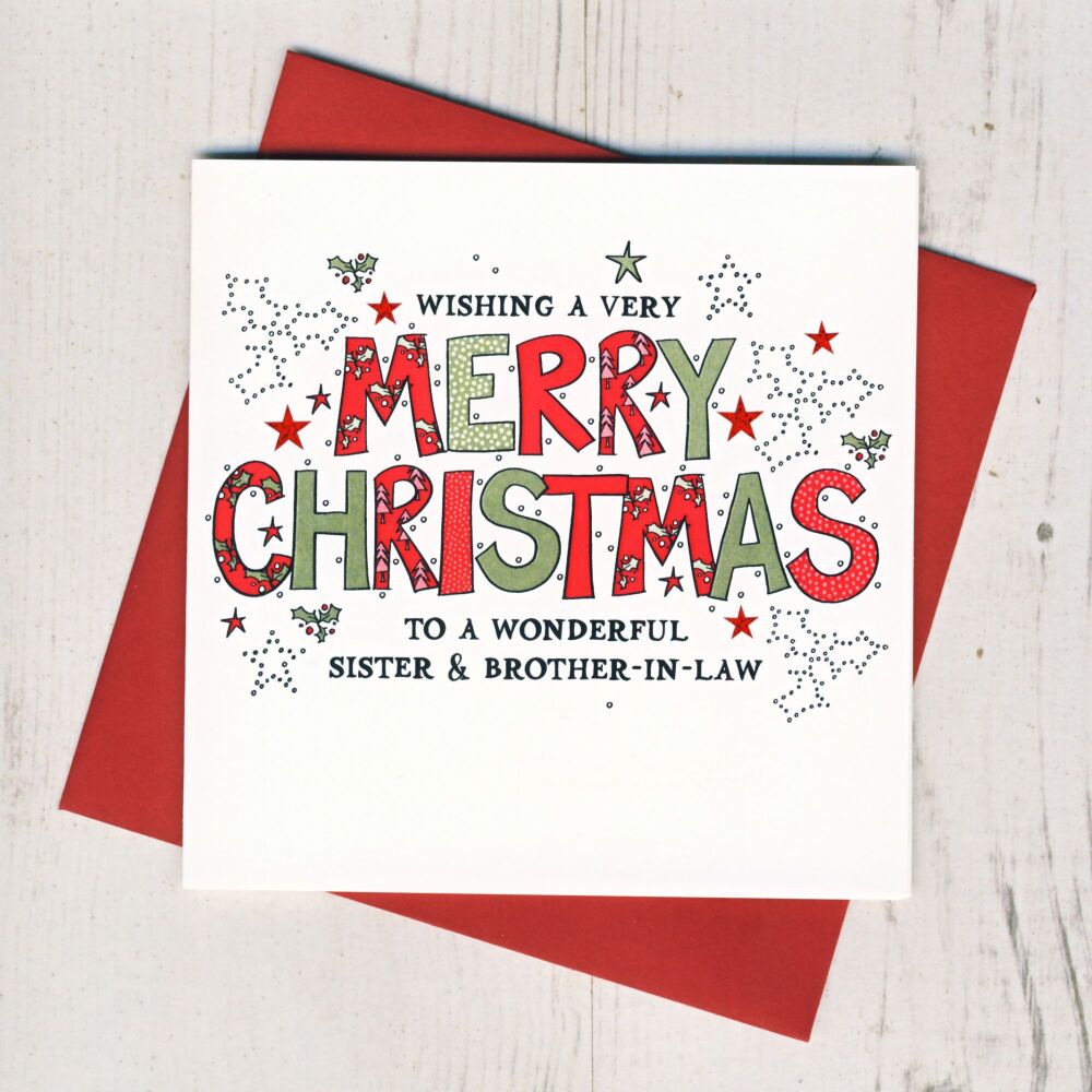 <!-- 026-->Wonderful Sister & Brother In Law or Partner Christmas Card