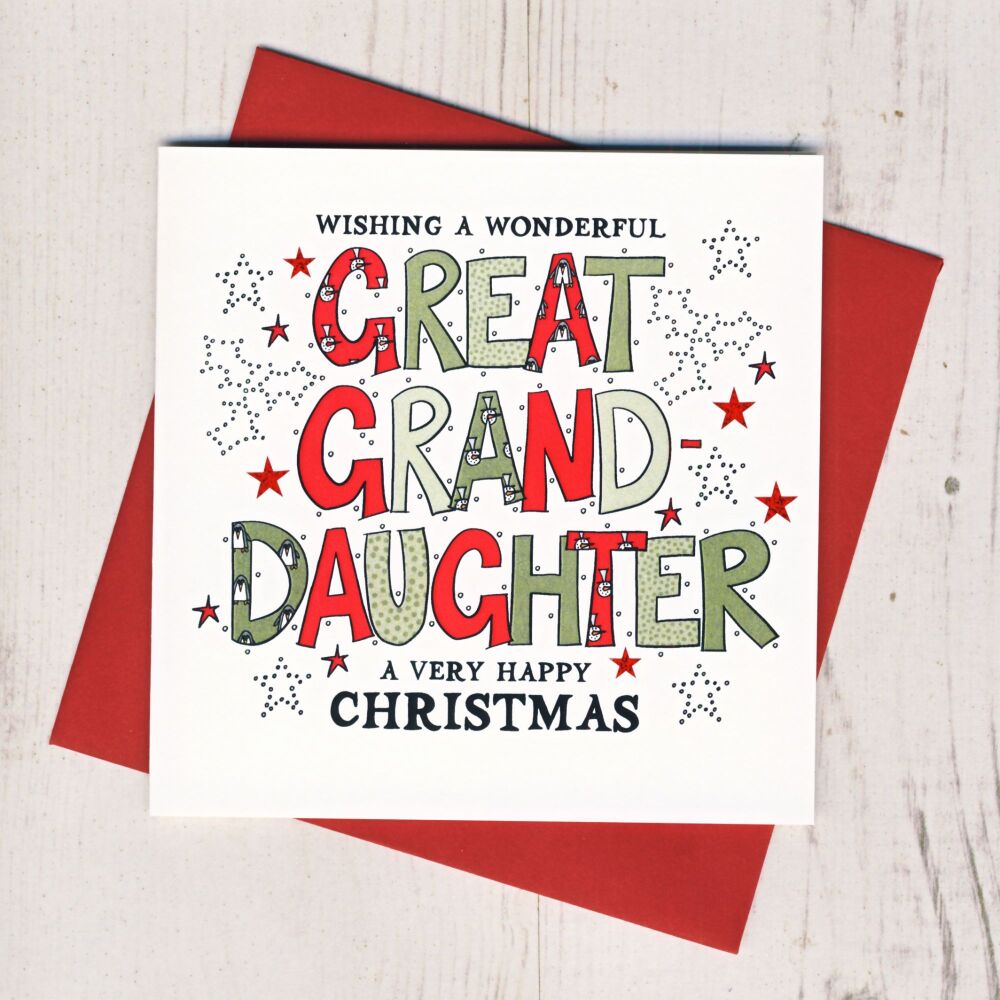 <!-- 007-->Wonderful Great Granddaughter Christmas Card