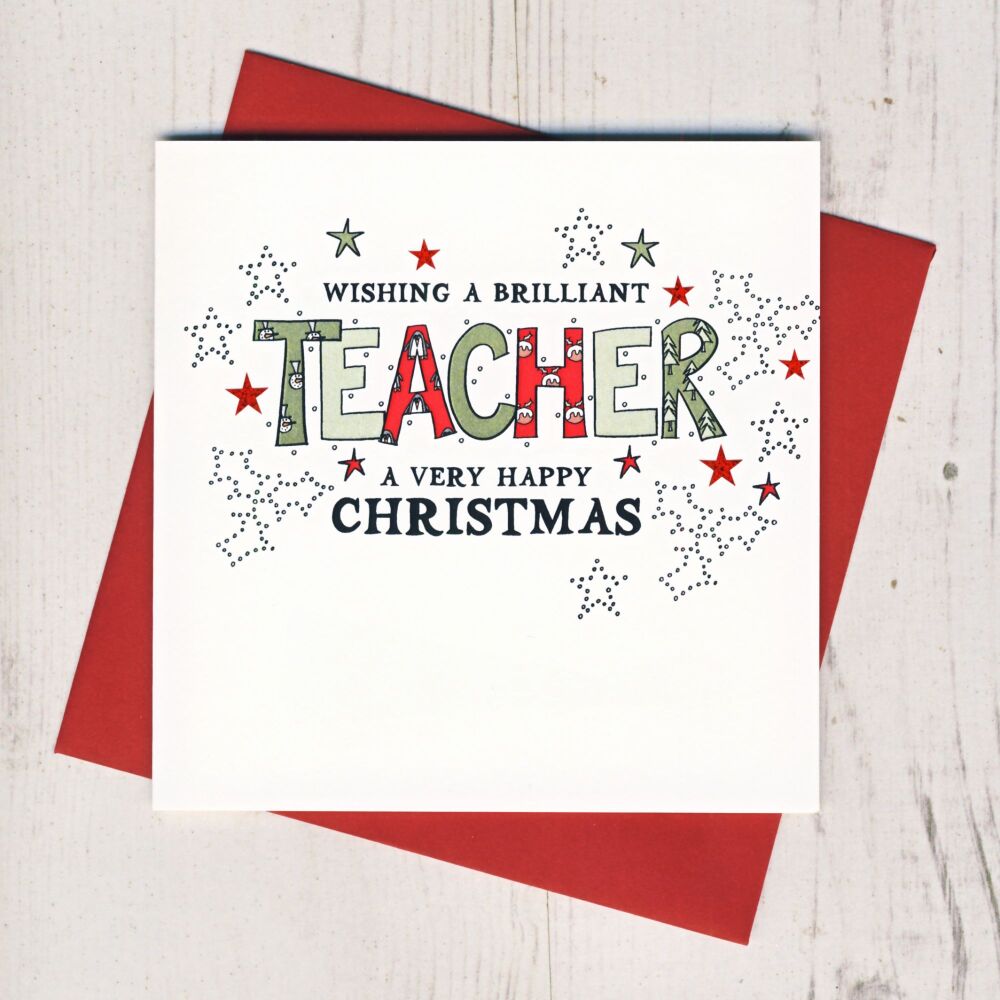 <!-- 006-->Brilliant teacher Christmas Card