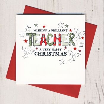 Brilliant teacher Christmas Card