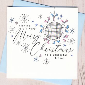 Wonderful Friend Christmas Card