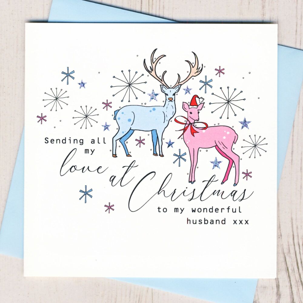<!-- 002-->Wonderful Husband Christmas Card