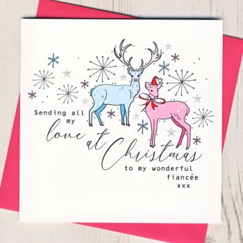 Wonderful Fiancee Christmas Card
