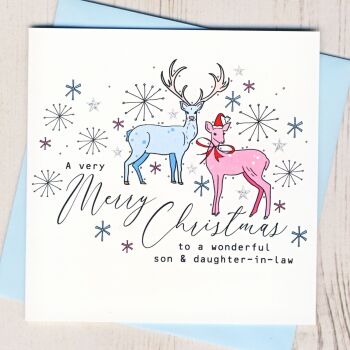 Wonderful Son & Daughter In Law or Partner Christmas Card