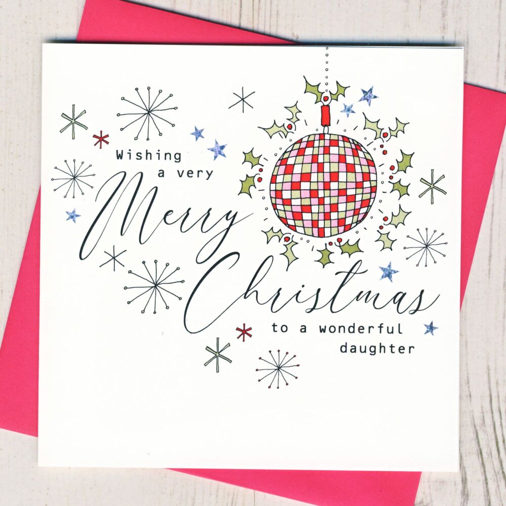 Wonderful Daughter Christmas Card