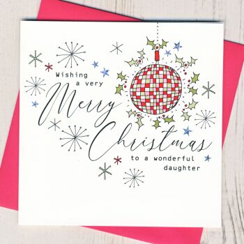 Wonderful Daughter Christmas Card