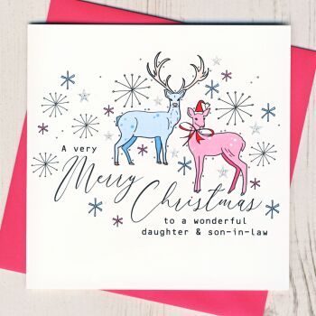 Wonderful Daughter & Son In Law or Partner Christmas Card