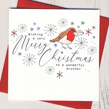 Wonderful Brother Christmas Card