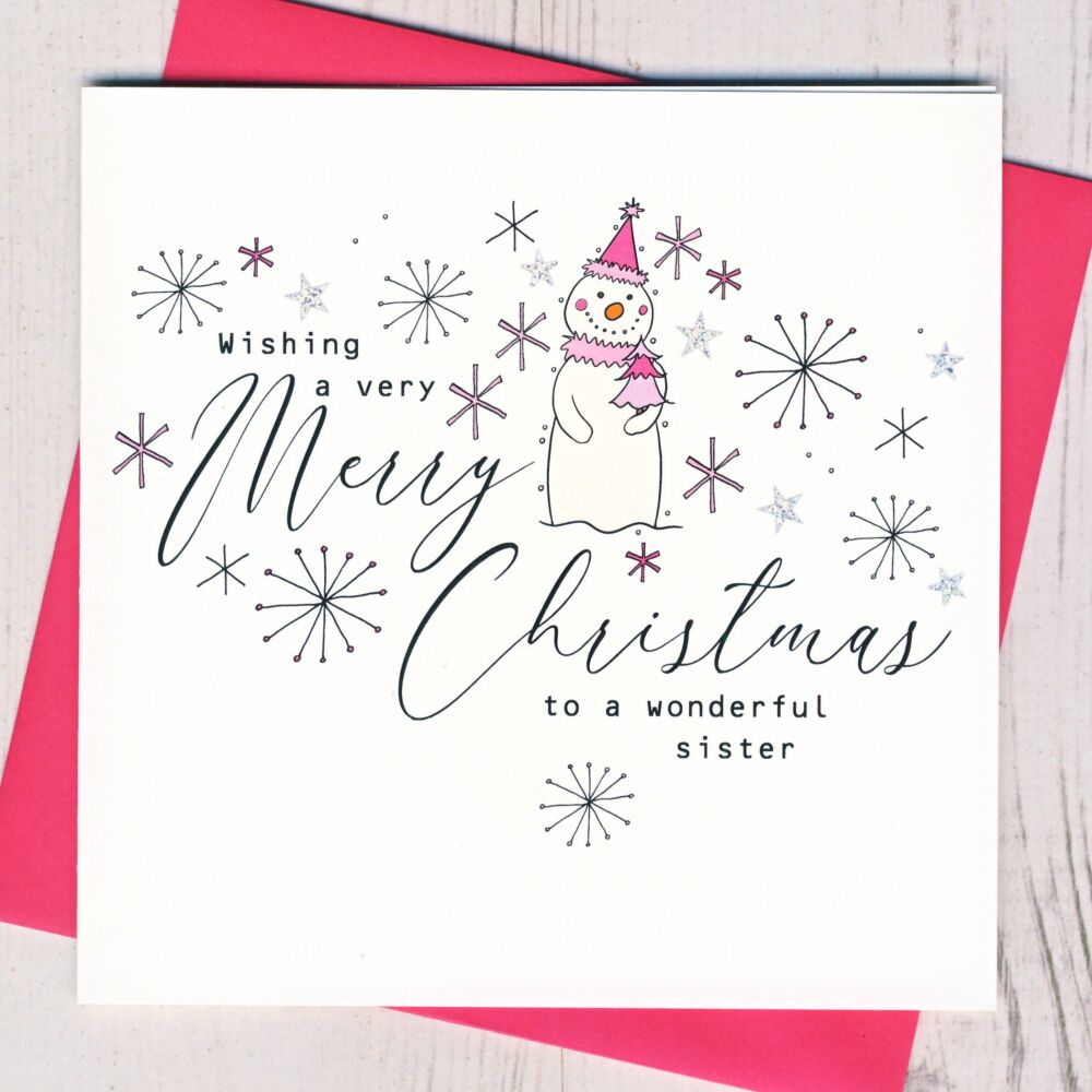 <!-- 002-->Wonderful Sister Christmas Card