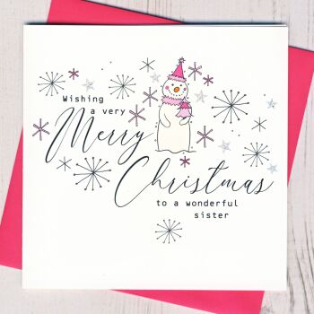 Wonderful Sister Christmas Card
