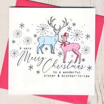 Wonderful Sister & Brother in Law or partner Christmas Card