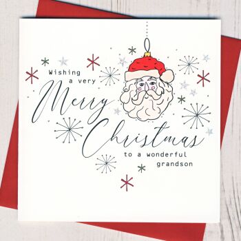 Wonderful Grandson Christmas Card