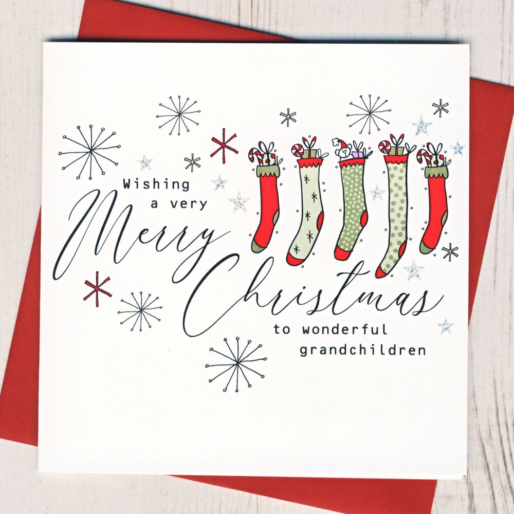 <!-- 004-->Wonderful Grandchildren Christmas Card