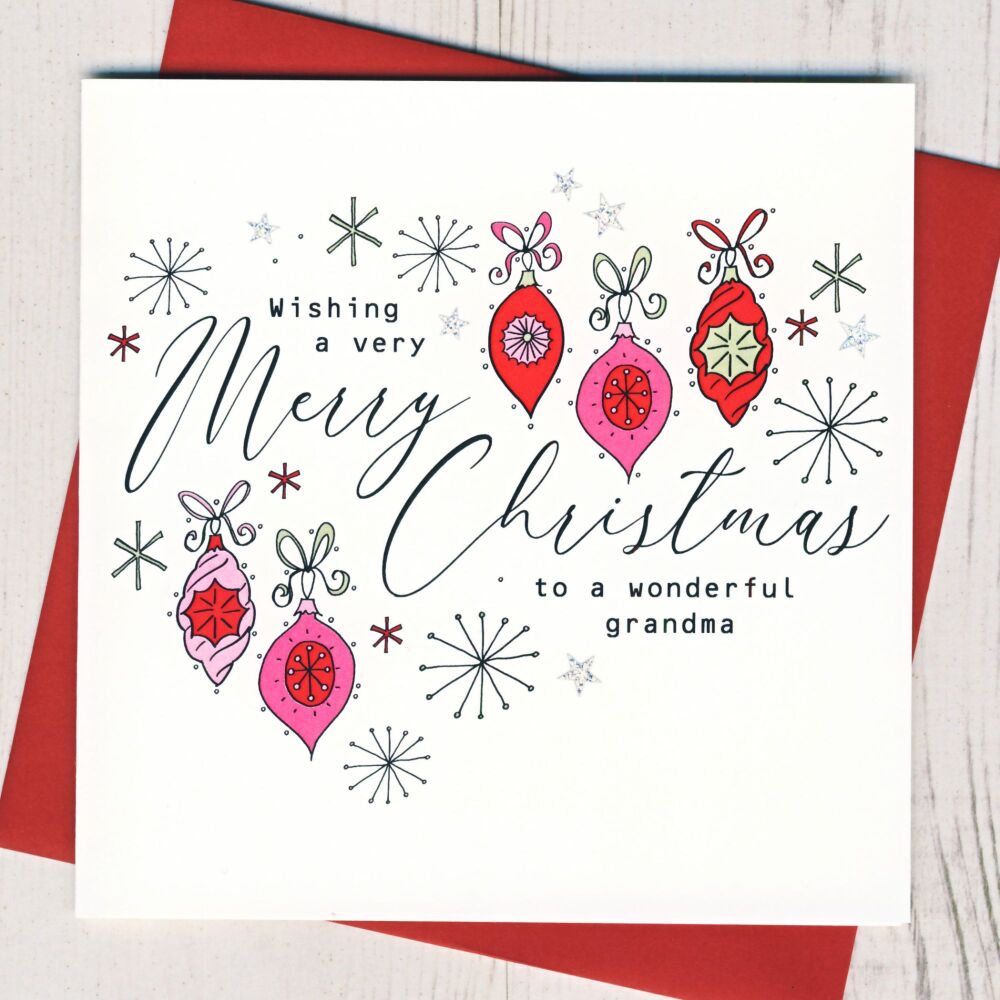 <!-- 004-->Wonderful Grandma Christmas Card