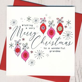 Wonderful Grandma Christmas Card
