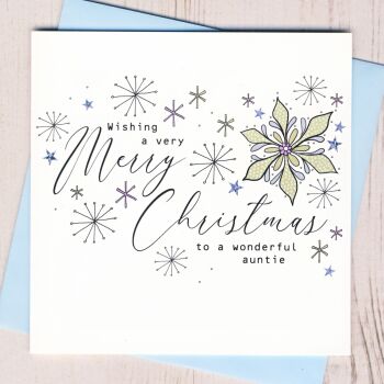 Wonderful Auntie Christmas Card