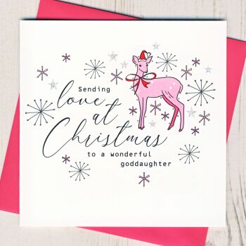 Wonderful Goddaughter Christmas Card