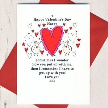 Personalised Sometimes I Wonder Valentines Card