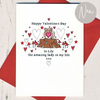 Personalised Amazing Lady Valentines Card