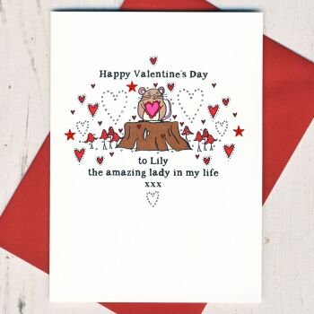 Personalised Amazing Lady Valentines Card