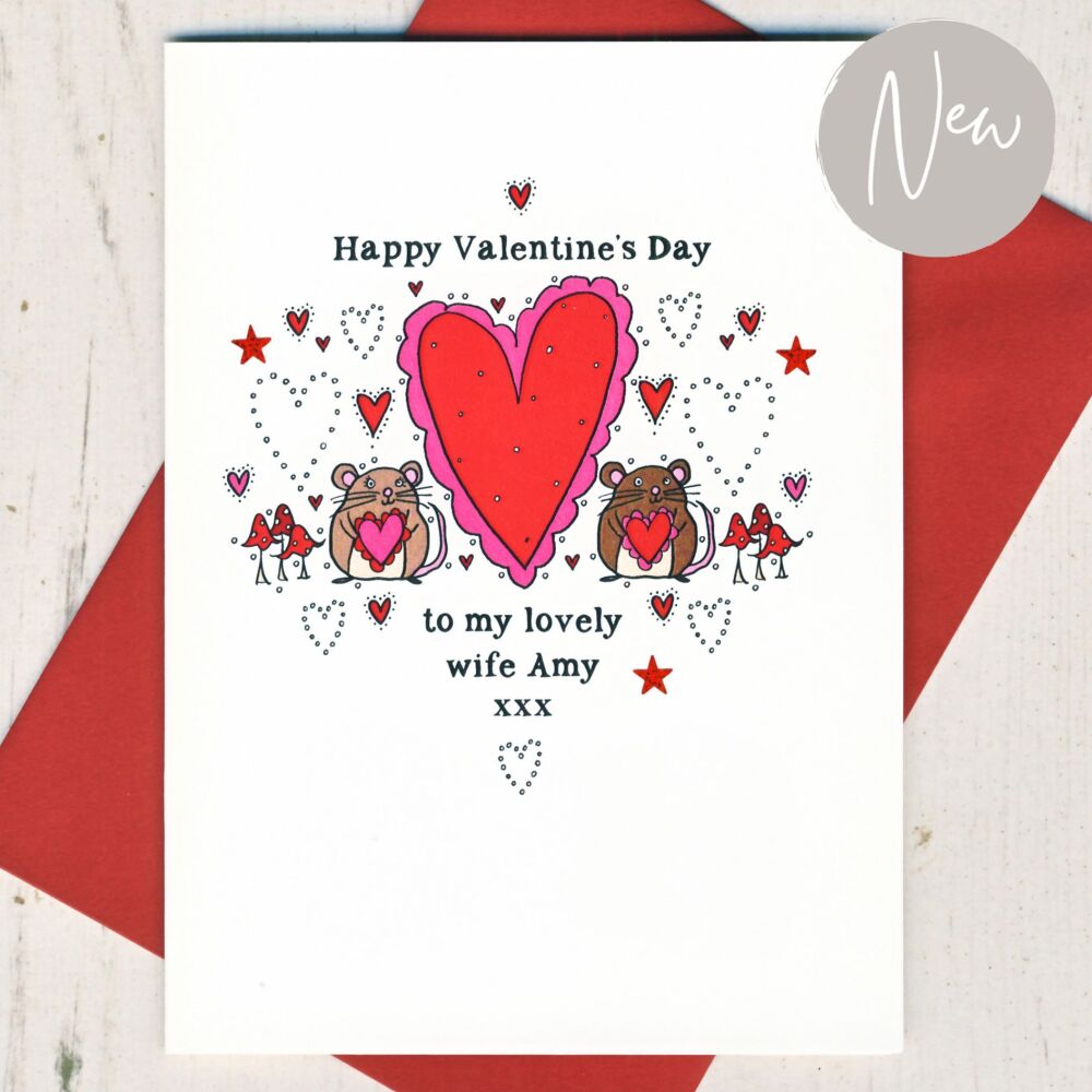 <!-- 000              -->Personalised Lovely Wife Valentines Card