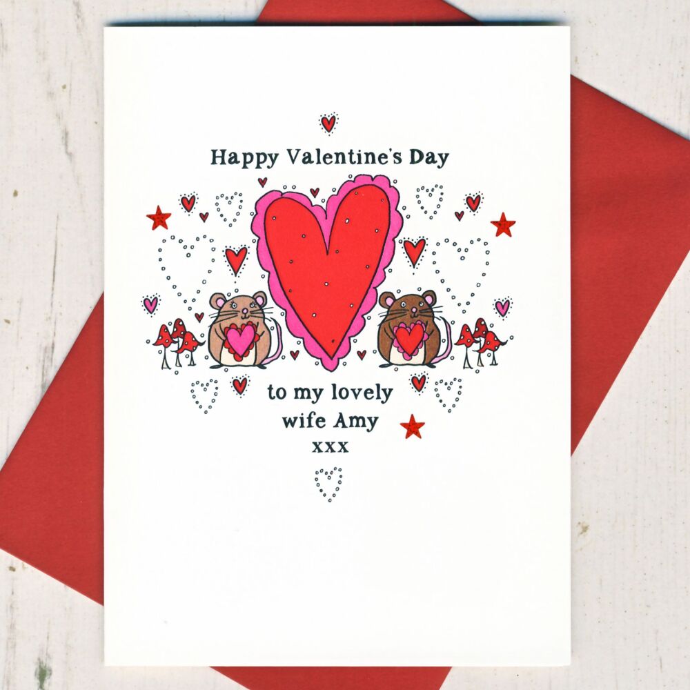 <!-- 000              -->Personalised Lovely Wife Valentines Card