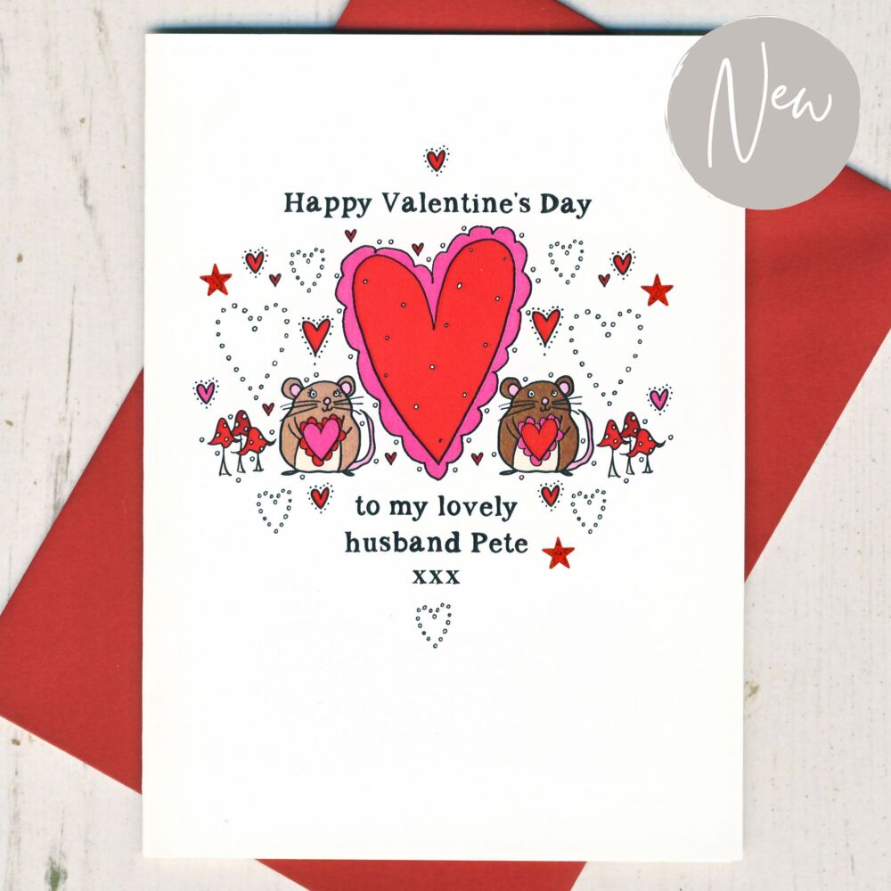 <!-- 000                -->Personalised Lovely Husband Valentines Card