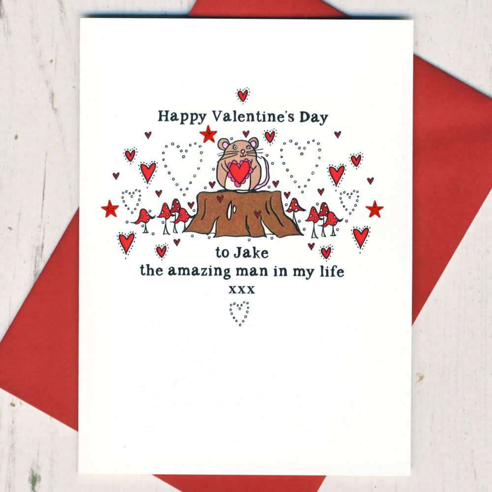 <!-- 000             -->Personalised Amazing Man Valentines Card