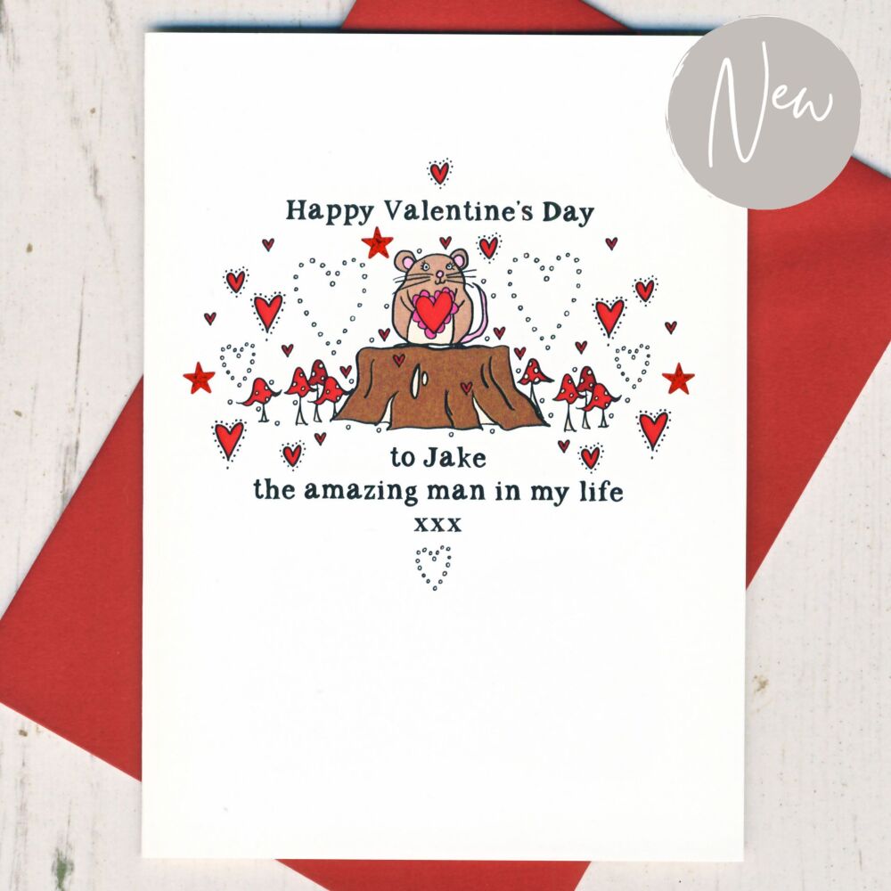 <!-- 000             -->Personalised Amazing Man Valentines Card