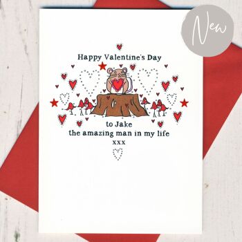 Personalised Amazing Man Valentines Card