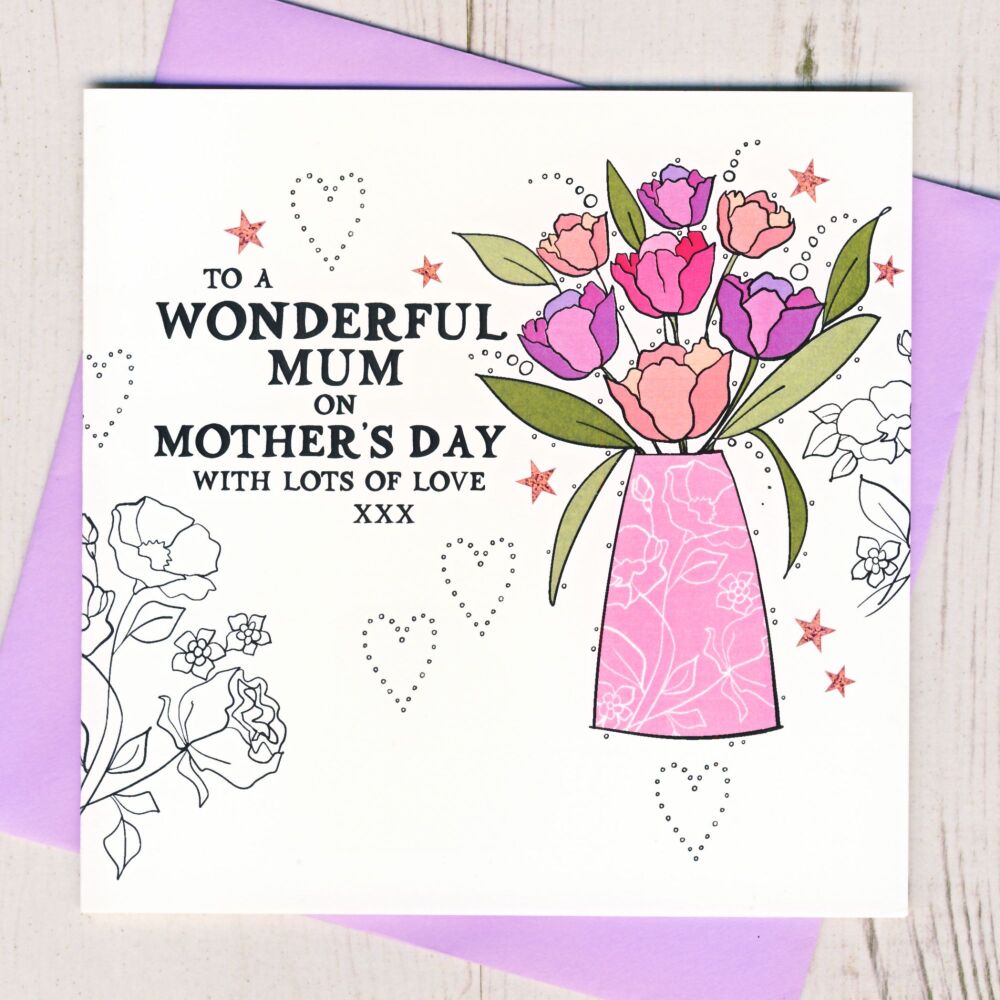 <!-- 055 -->Wonderful Mum Mother's Day Card